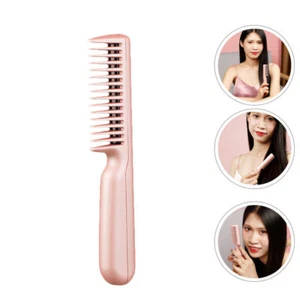1 Set Portable Safe Small Hair Straightening Comb Hair Straightening Brush Home - Picture 1 of 12