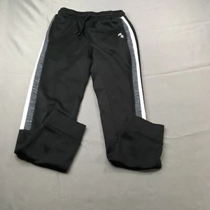 Place Sport Pants Boys Large 10/12 Black White Jogger Drawstring Kids Youth - Picture 1 of 11