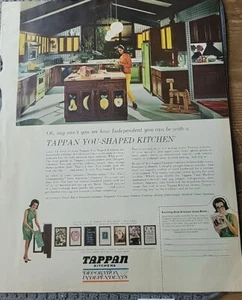 Tappan 1967 horno de gas refrigerador vintage diseño de cocina anuncio - Imagen 1 de 1