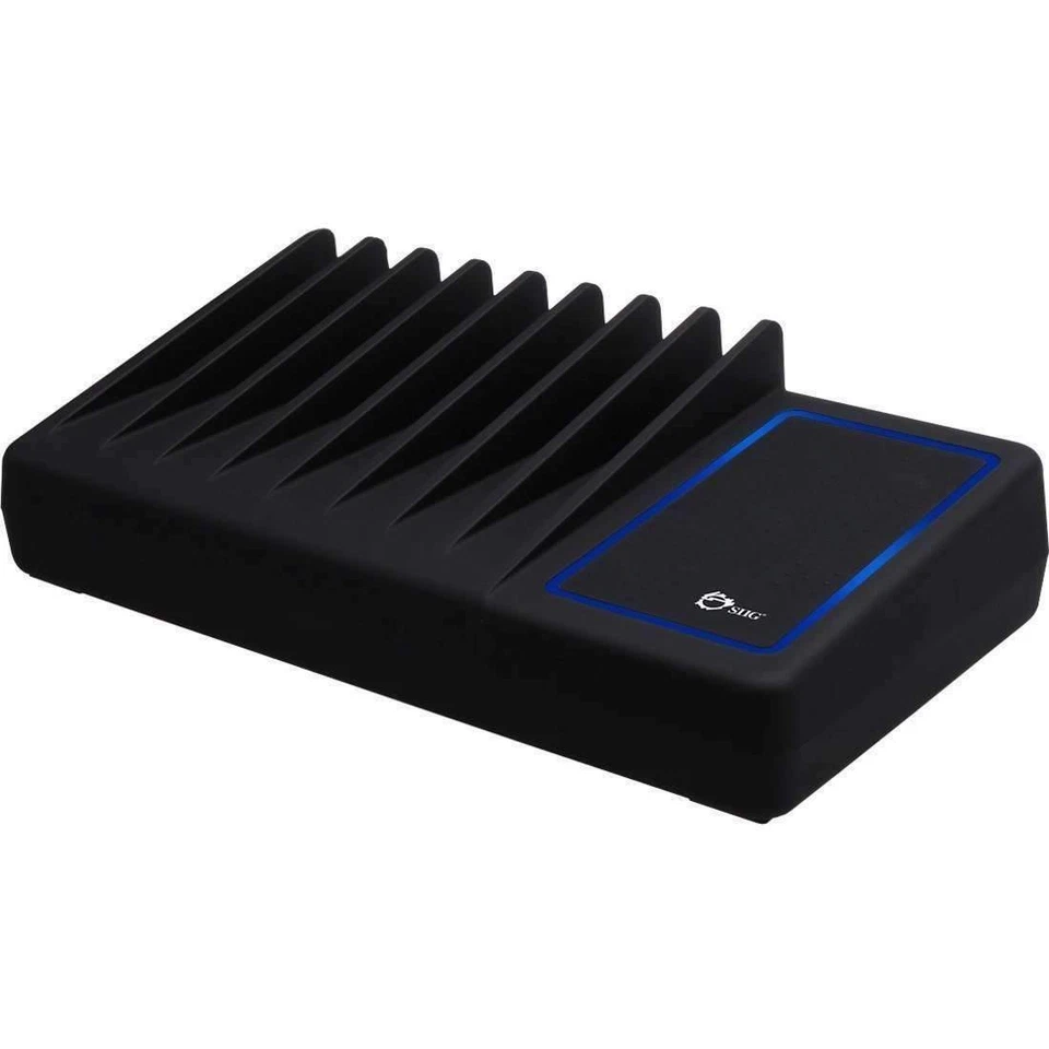 SIIG 10 Port USB Charging Station With Ambient Light Deck Powerport