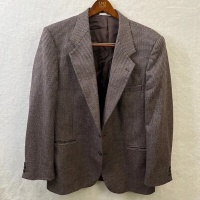 Abrigo Yves Saint Laurent Para Hombres Deportivo 44R Marrón Dos Botones Blazer Muesca Foto 1 de 4