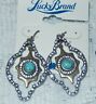 Lucky Brand Silver Filigree Oblong Earrings 98686445611 | eBay