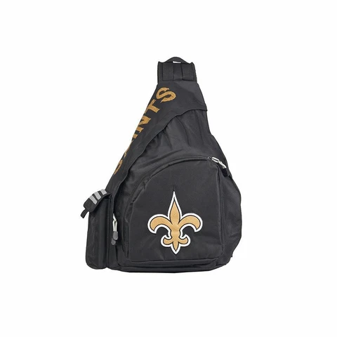 NWT NFL New Orleans Saints Leadoff Slingbag Sling  School Gym Travel Backpack Cover