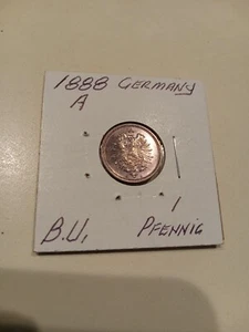 1888 A. Germany  1  Pfennig, B.U. - Picture 1 of 2