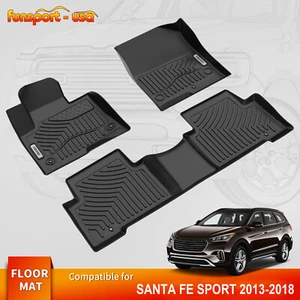 Floor Mats Liner For 2013-2018 Hyundai Santa Fe Sport TPE All Weather 3D Molded - Bild 1 von 10