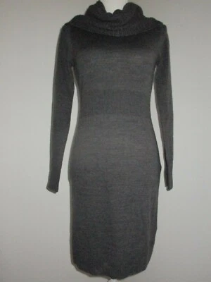 APT. Vestido suéter gris cuello capucha ajustado manga larga para mujer 9 talla XS Foto 1 de 4