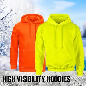 UNISEX HOCHSICHTBARER HOODIES LEICHTER BAUMWOLLPULLOVER LANGARM - Bild 1 von 9