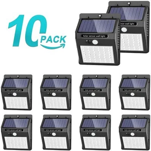 Solar Lights Outdoor Motion Sensor Lights  Waterproof Outdoor Lights 10pack - Picture 1 of 7