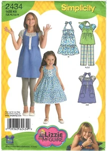 2010 Simplicity 2434 Girls Dress Tunic Pants size K5 7-14 sewing pattern uncut - Picture 1 of 3
