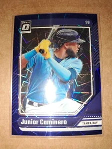 Donruss Junior Caminero Optic Blue Velocity Prizm #40 Tampa Bay Rays 2024 - Imagen 1 de 2