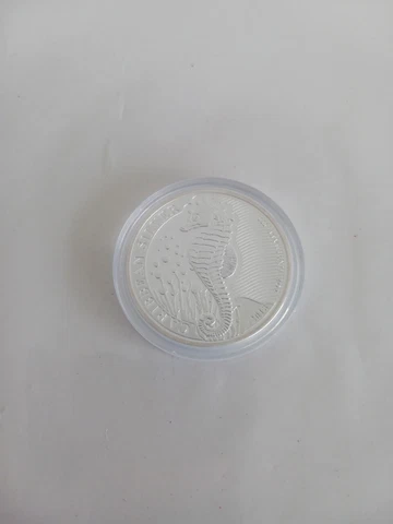 2018 Barbados Caribbean Silver 1 Oz. Coin Seahorse In Capsule BU Cover