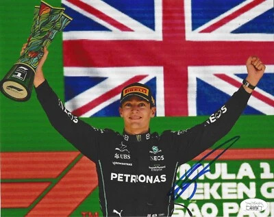 GEORGE RUSSELL SIGNED AUTOGRAPH 8X10 PHOTO MERCEDES AMG FORMULA ONE F1 JSA - Image 1 of 2