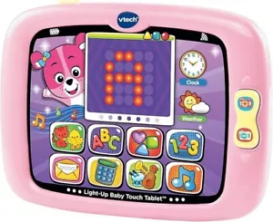 VTech Light-Up Baby Touch Tablet Learning Toy for Baby Pink 9+ Months - Picture 1 of 4