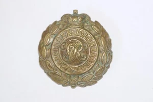BRITISH ARMY METAL CAP BADGE VICTORIAN ROYAL ENGINEER VOLUNTEERS - Picture 1 of 2