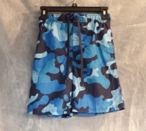 Boys Kanu Swim Trunks / Board Shorts Size Medium M 10/12 Blue Camo - Picture 1 of 3