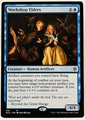 MTG-Workshop Elders- #318-Throne of Eldraine (ELD)- Regular-NM - Image 1 of 2