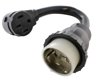 50A 125/250V NEMA SS2-50P to 50A NEMA 14-50R Flexible Adapter by AC WORKS® - Picture 1 of 7