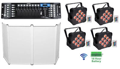 4 Rockville BEST PAR 60 Rechargeable Wireless Par Can Wash Lights+Facade+Control - Image 1 of 4