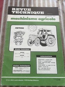 REVUE TECHNIQUE ZETOR 8111 8145 10111 10145 12145 Moteurs Z 8401.1 8002.1 8701.1 - Afbeelding 1 van 13