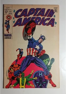 CAPTAIN AMERICA #111 MARVEL COMIC 1969 DEATH OF STEVE ROGERS STERANKO COVER VF - Picture 1 of 8
