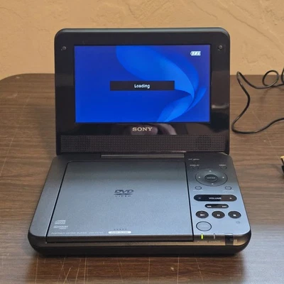 Sony DVP-FX750 Black 7" Widescreen Portable CD / DVD Player W/ Charger **READ** - Image 1 of 4