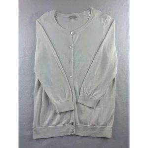 Talbots Womens Cardigan Sweater Button Front 3/4 Sleeve Ivory Size S - Picture 1 of 6