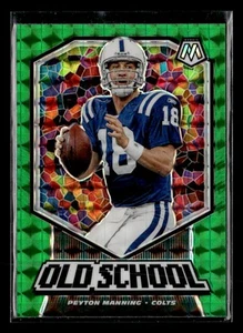 2020 Panini Mosaic #OS1 Peyton Manning Old School Prizm Green - Picture 1 of 2