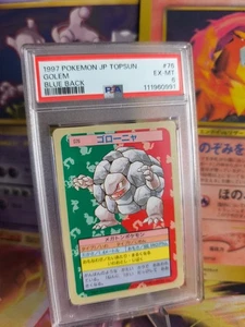 Pokemon Card Golem Geowaz Topsun Blue Back Bandai 1995 Vintage Japanese PSA 6 - Bild 1 von 5