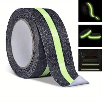 Anti Slip Non Skid High Traction Safety Grip Tape Glow in Dark Luminous Strip UK - Image 1 of 4