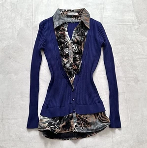 Cute Office Siren Ruffles Sweater Cardigan Sarah Pacini Style Elena Gilbert - Picture 1 of 13
