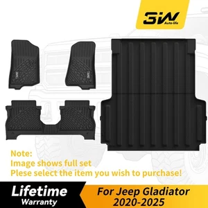 3W Floor Mats Fit For 2020-2025 Jeep Gladiator All Weather TPE Car Floor Liner - Bild 1 von 23