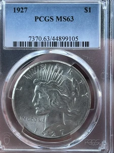 1927-P Peace Dollar PCGS MS63 Nice Eye Appeal Nice Strike - Bild 1 von 5