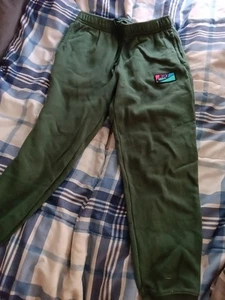 Men's Small Green Nike Jogging Pants With Strings - Picture 1 of 9