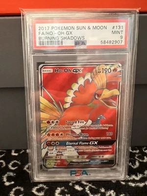 PSA 9 Mint 2017 Pokemon Sun & Moon #131 Ho-Oh GX 131/147 Burning Shadows - Image 1 of 2