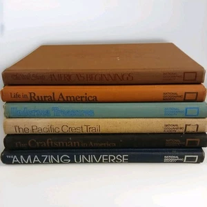 Vintage 6 Hardcover National Geographic Society 1970s Books - Picture 1 of 11