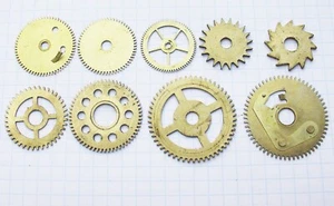Ruedas dentadas de latón - 9 cv (de despertadores URSS) - Imagen 1 de 6