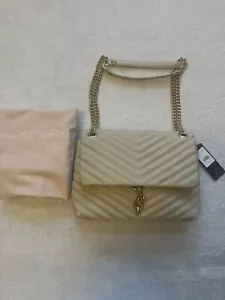 Rebecca minkoff Edie flap Shoulder Bag- Latte - Picture 1 of 9
