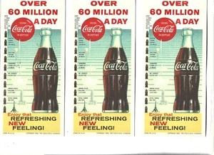 CHRISTMAS SPECIAL 5 COCA-COLA BLOTTERS DATED 1960   Bin 4 - Picture 1 of 2