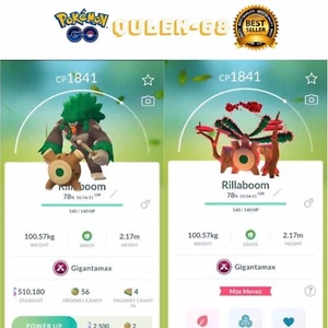 Pokémon Go - Gigantamax Rillaboom ( Non Shiny ) Trade Registered - Available - Picture 1 of 1