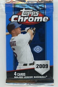 2009 Topps Chrome Baseball Sealed Hobby Pack - Picture 1 of 2