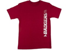 Brand New NWT Adidas Wisconsin Badgers NCAA Football Practice T-Shirt - Youth