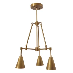 Mid Century Messing Pendelleuchte 3 Leuchten Mid Century Messing Sputnik Kronleuchter Leuchte Fix - Bild 1 von 6