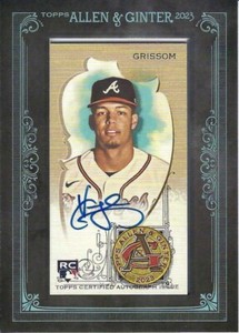 2023 Allen & Ginter   Black Framed Mini Autograph Vaughn Grissom 23/25 Braves RC