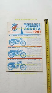 MV AGUSTA Produzione modelli 1961 depliant originale moto ENGLISH brochure - Picture 1 of 3