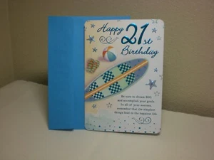 Carol's Rose Garden/Indulge - Happy 21st Birthday in blue - Picture 1 of 2