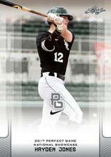 HAYDEN JONES 2017 LEAF "1ST EVER PRINTED" PERFECT GAME ROOKIE CARD #063! 