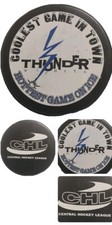 WICHITA THUNDER CHL OFFICIAL HOCKEY PUCK LINDSAY MFG. MADE IN CANADA 🇨🇦