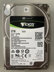 SEAGATE EXOS 2TB ST2000NX0253 1FM101-004 SATA 6Gb/s 2.5" HDD (4% Health) - Afbeelding 1 van 1