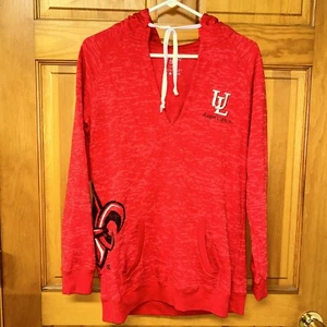 UL Ragin Cajuns Sweater Womens Large L Red Sweatshirt by Blue 84 50/50 Blend - Picture 1 of 13