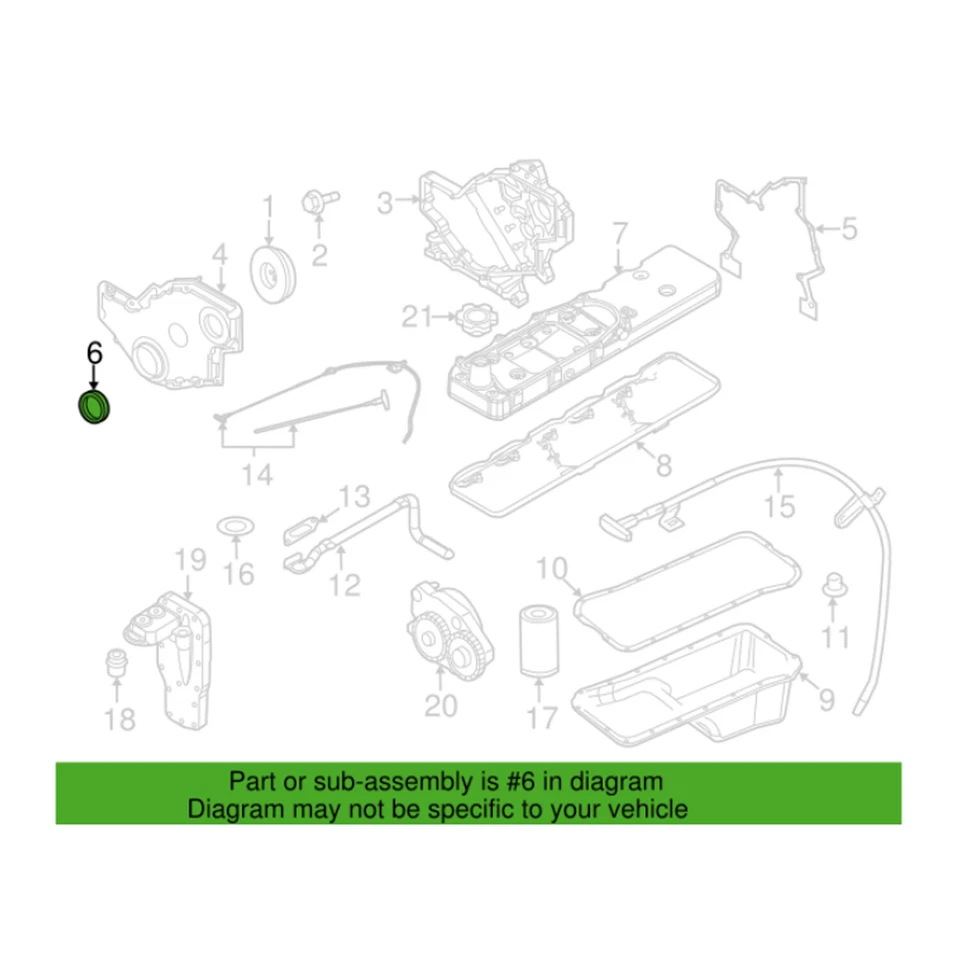 Genuine OEM Mopar Rear Crankshaft Oil Seal for Ram 2500 3500 6.7 L6 18-22 - Image 1 of 1